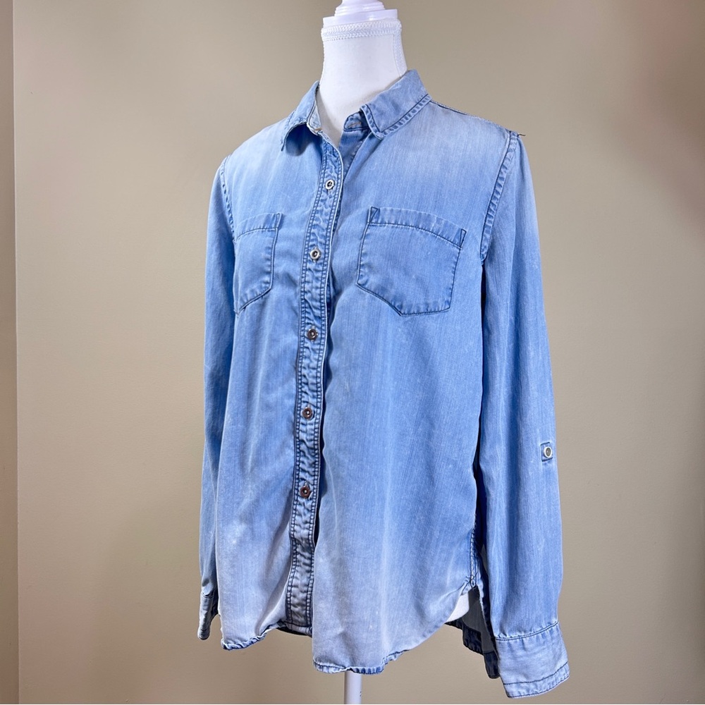 Anthropologie Holding Horses denim button up Sz Small